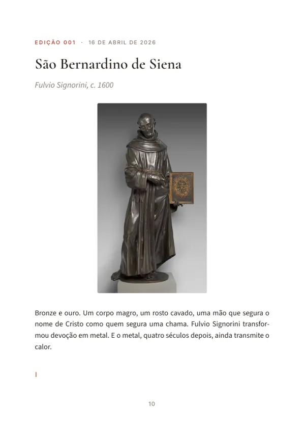 Primeira página de uma edição dentro do volume