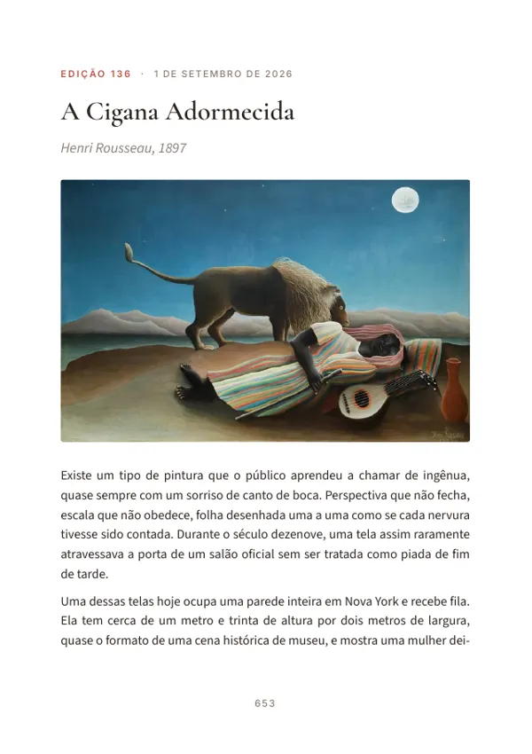 Página 653 do volume: abertura da edição 136, A Cigana Adormecida