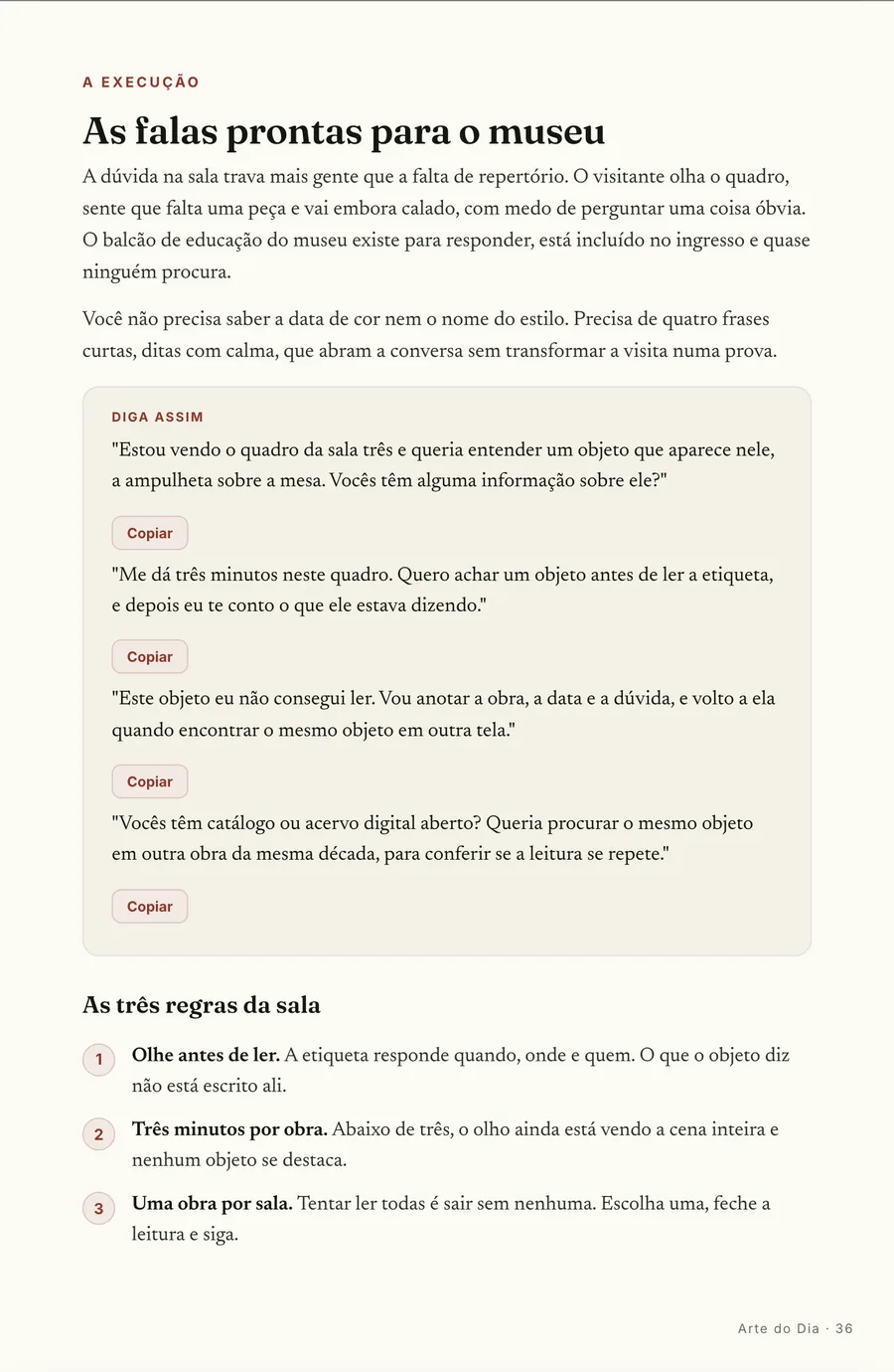 Falas prontas: As quatro falas do museu: o balcão de educação, o acompanhante e a dúvida que não fecha